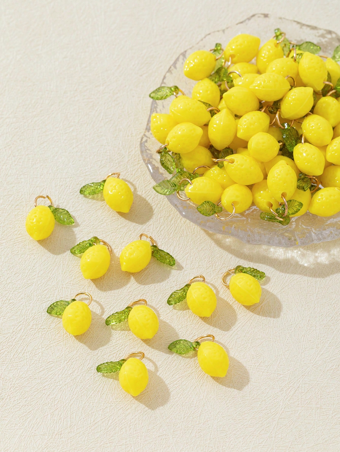 Resin Craft Material - 10 adet 3D limon reçine takılar