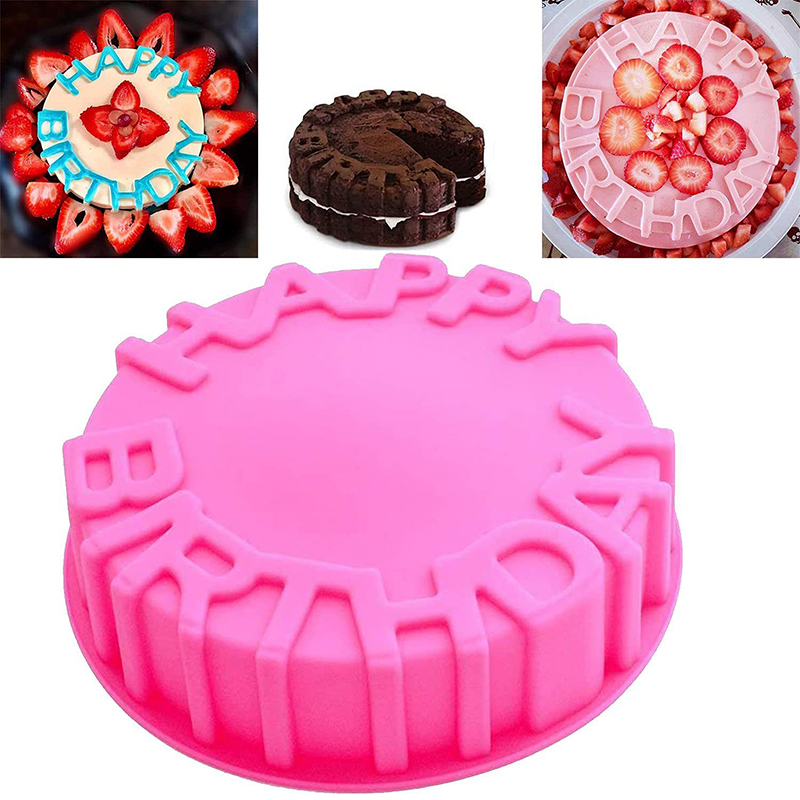 Coaster Mold Round - Mutlu Doğum Günü Pişirme Tepsisi Yuvarlak