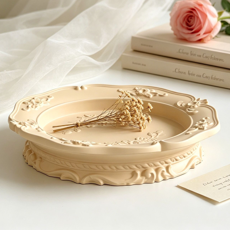 Zarif Vintage Barok Dantel Sil - Coaster Mold Round incelemesi ve fiyatı