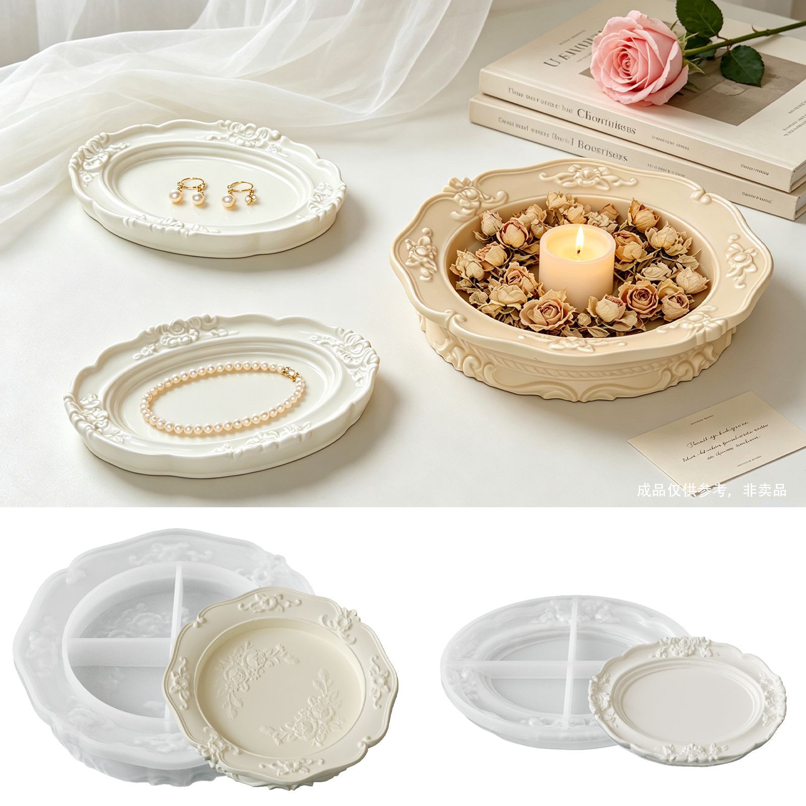 Zarif Vintage Barok Dantel Sil - Coaster Mold Round incelemesi ve fiyatı