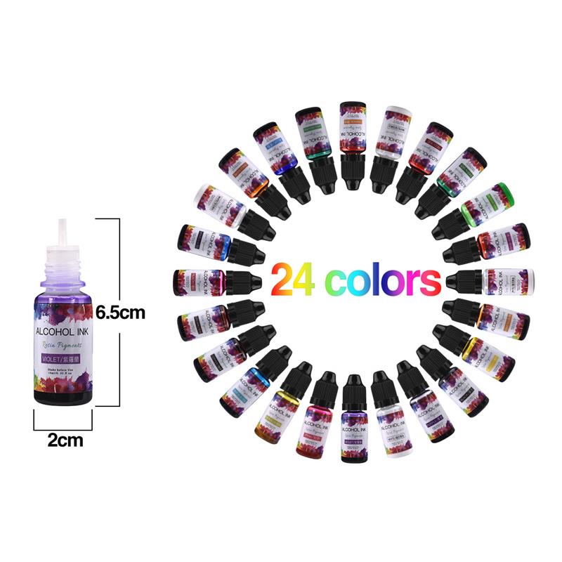 24 renk/Set 10ml reçine Pigmen - Resin Pigment Set incelemesi ve fiyatı