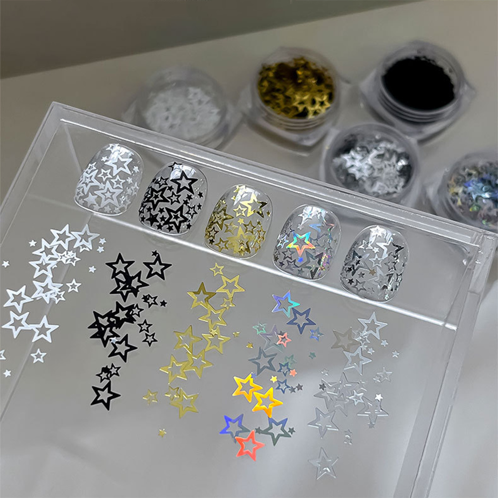 1 KAVANOZ İçi Boş Beş Köşeli Y - Gold Foil Flakes incelemesi ve fiyatı