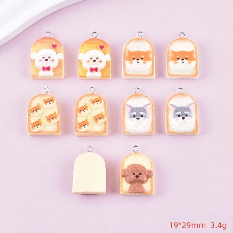 10 adet sevimli tost köpek reç - Resin Craft Material incelemesi ve fiyatı