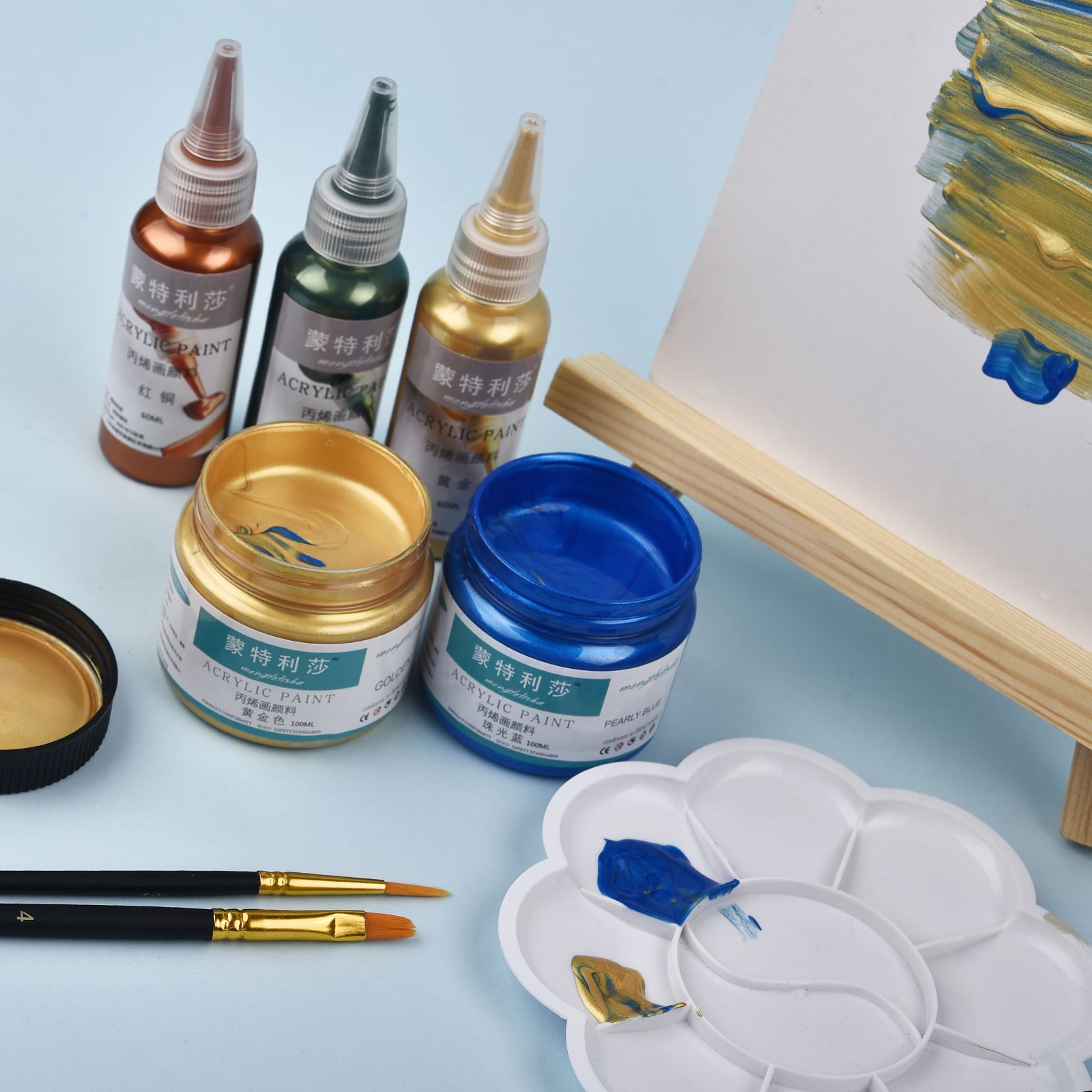 7 renk 60ml/şişe metalik pearl - Resin Pigment Set incelemesi ve fiyatı