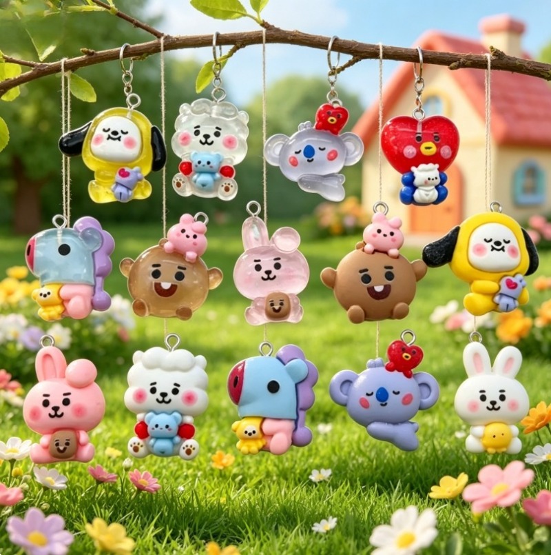 7 adet BT21 Reçine Karikatür F - Resin Craft Material incelemesi ve fiyatı
